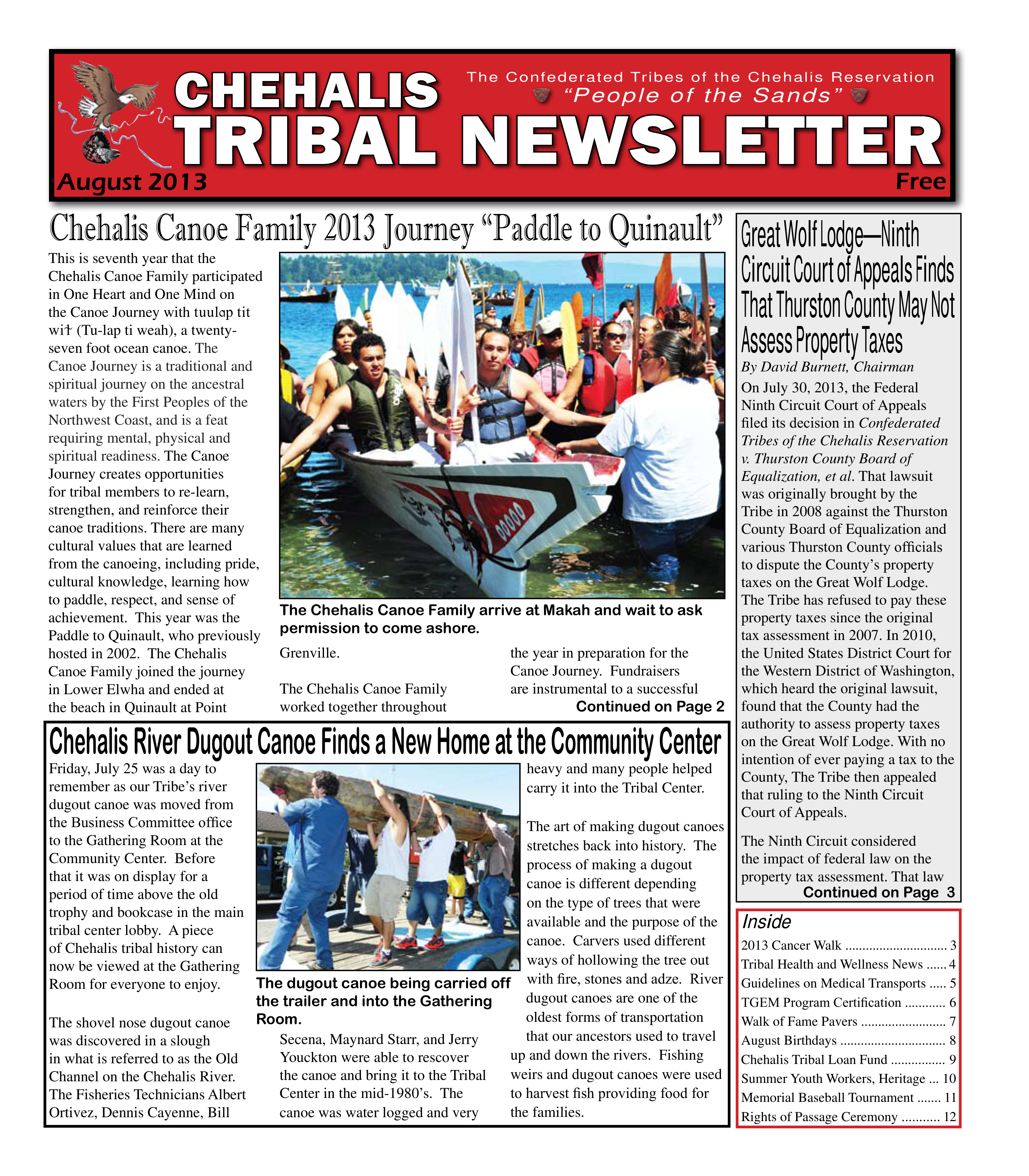 First page of August 2013