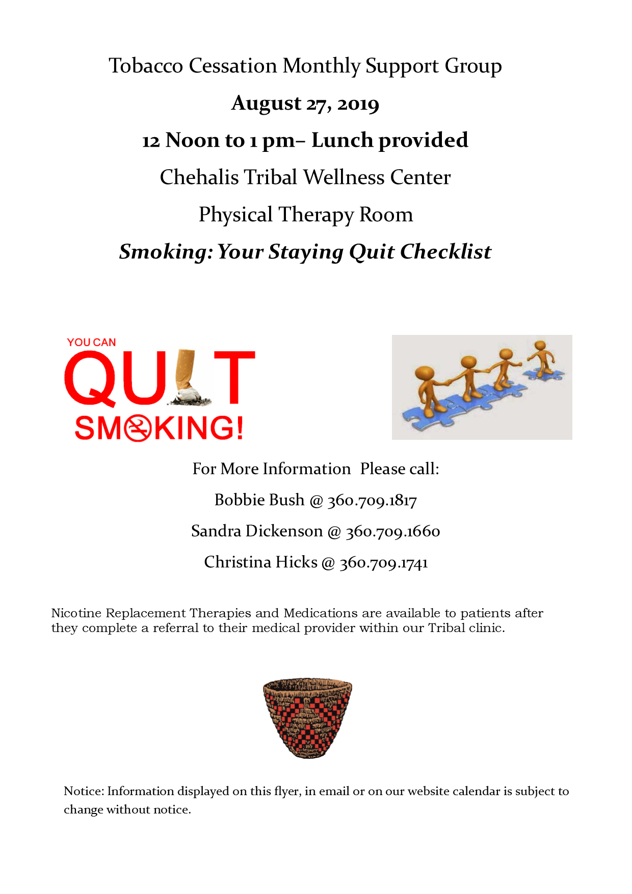 Tobacco Cessation Help The Chehalis Tribe