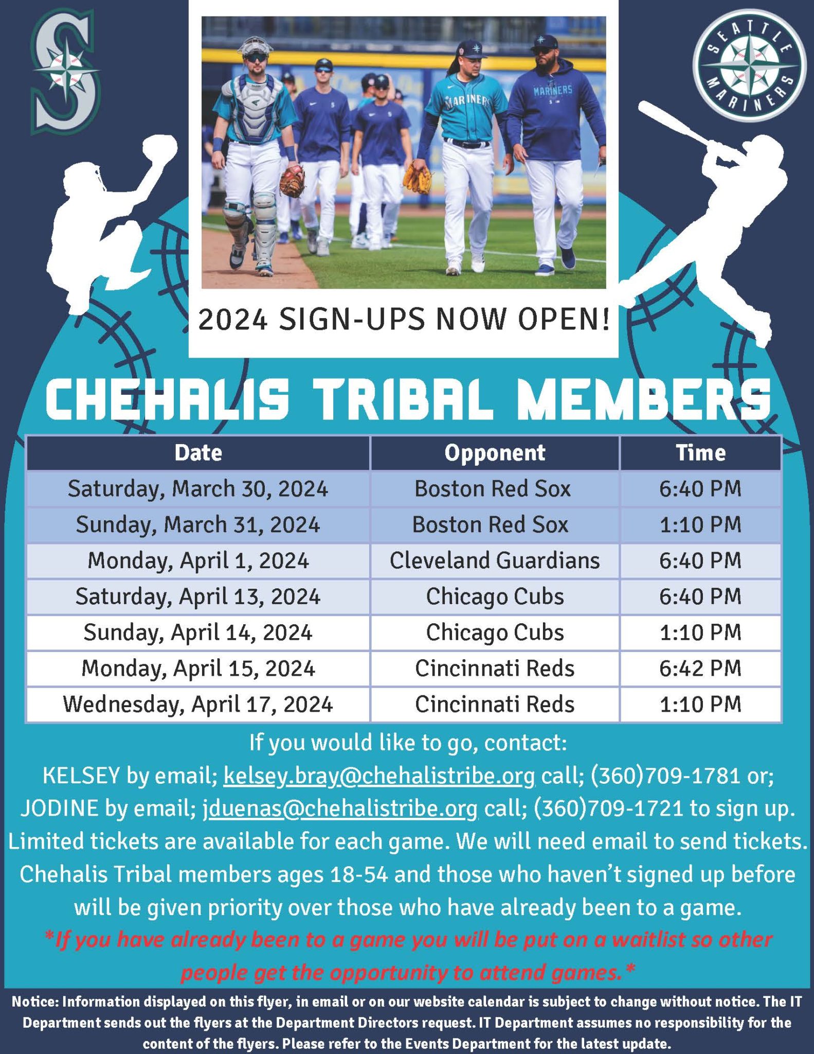 CHEHALIS TRIBAL MEMBERS 2024 SignUps Now Open! The Chehalis Tribe